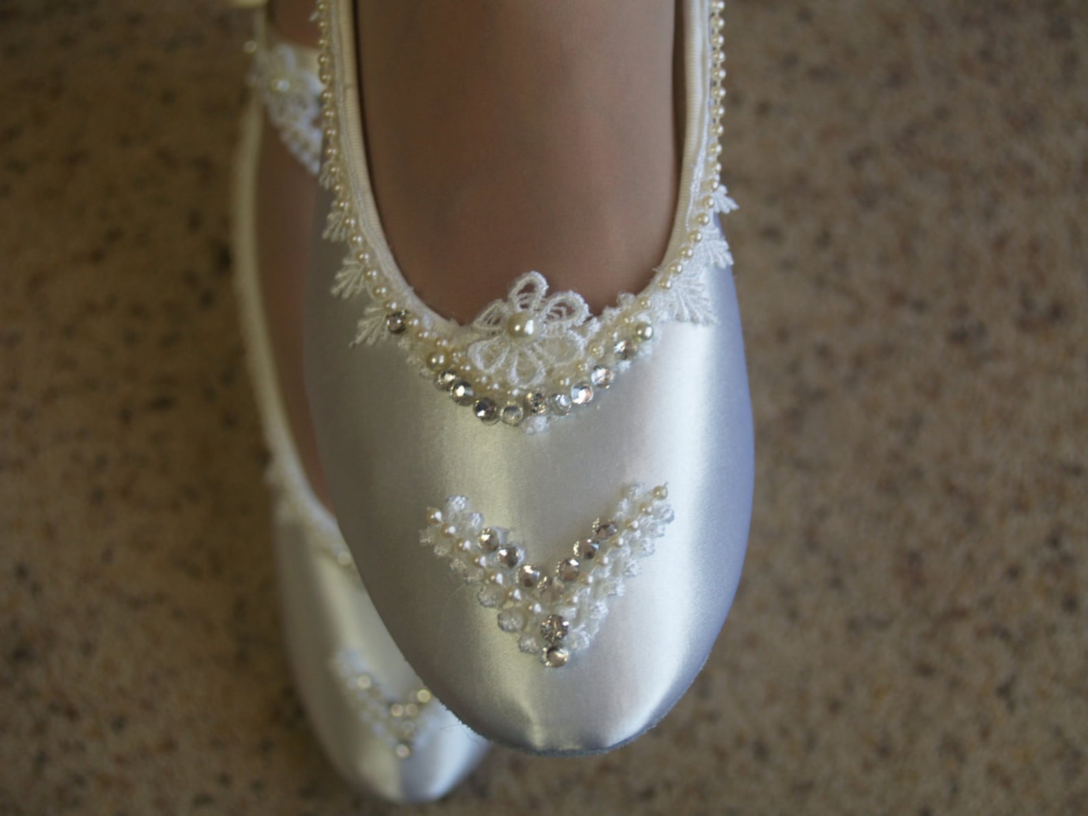 bridal victorian flats white shoes fine us lace pearls and crystals embellished,wedding flat shoes victorian, satin ballet style