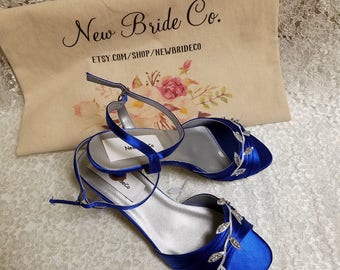 Monie Women's Purple Glitter Wedding Sandals - Crystal Embellished Bride Shoes With Unique Heel, Handmade Strappy Wedges