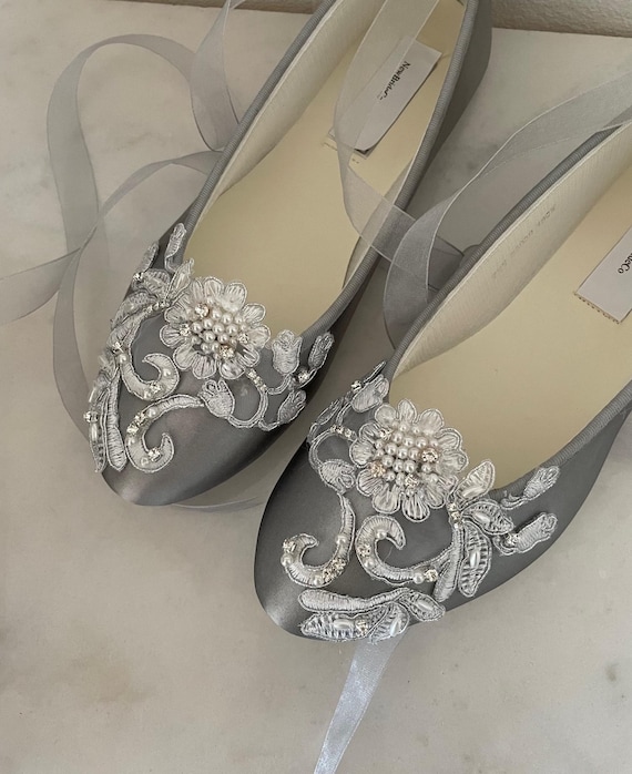 silver flat dress shoes Nina Sofie Women's Shoes True Silver : 9.5 M