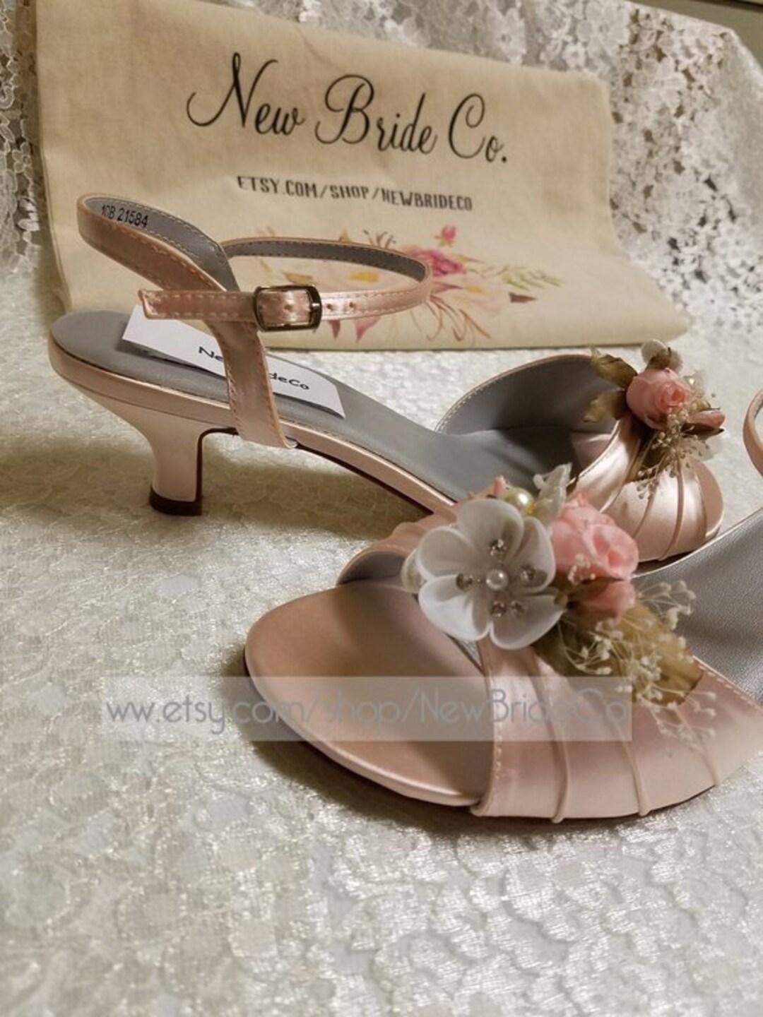 blush mid heel shoes