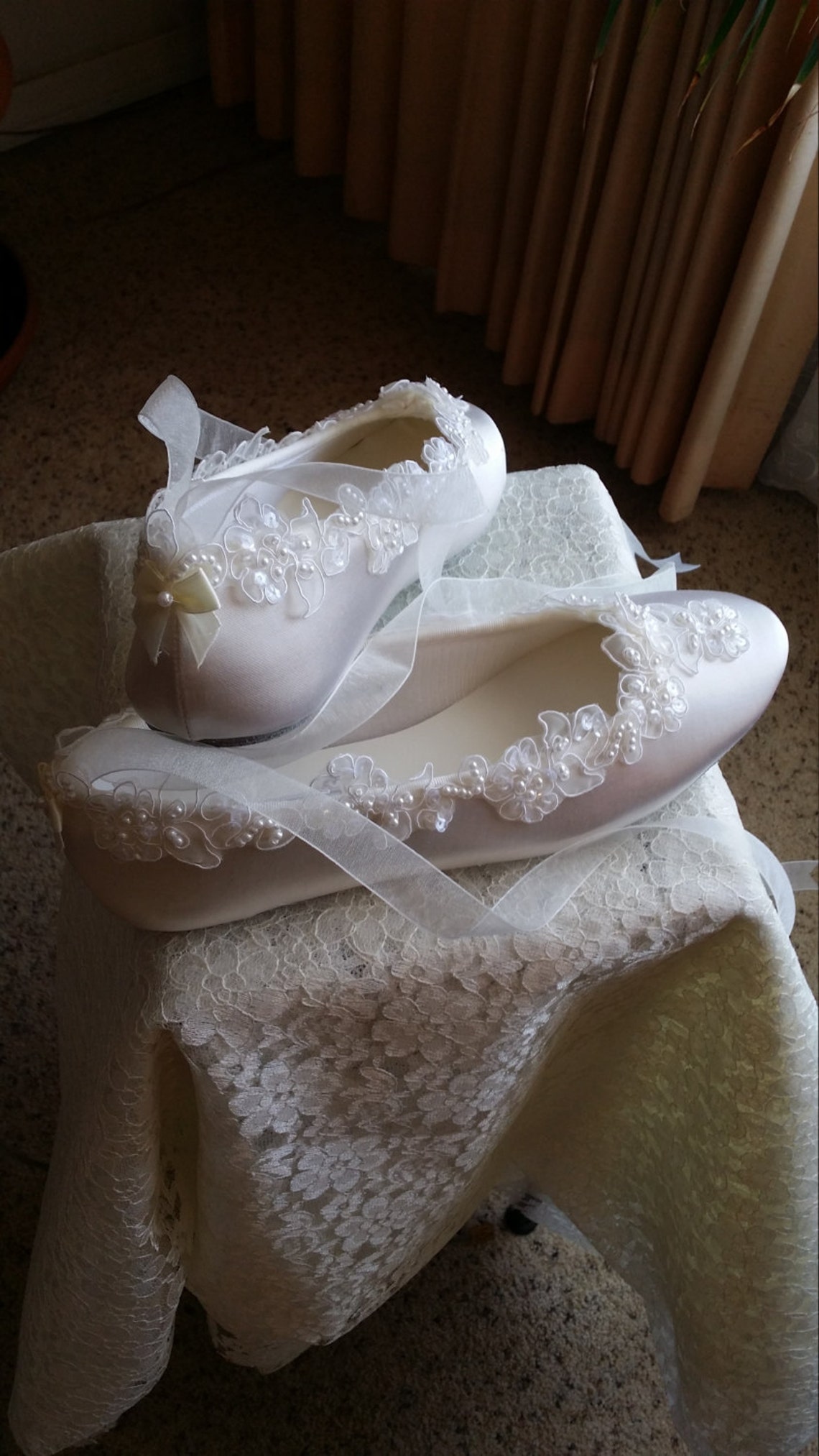 satin flats wedding