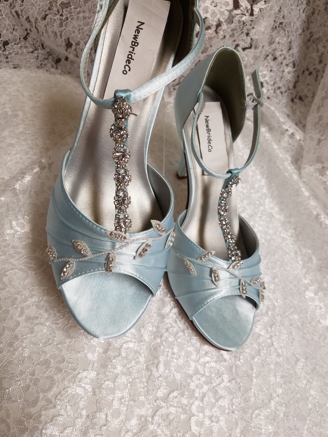 powder blue high heels