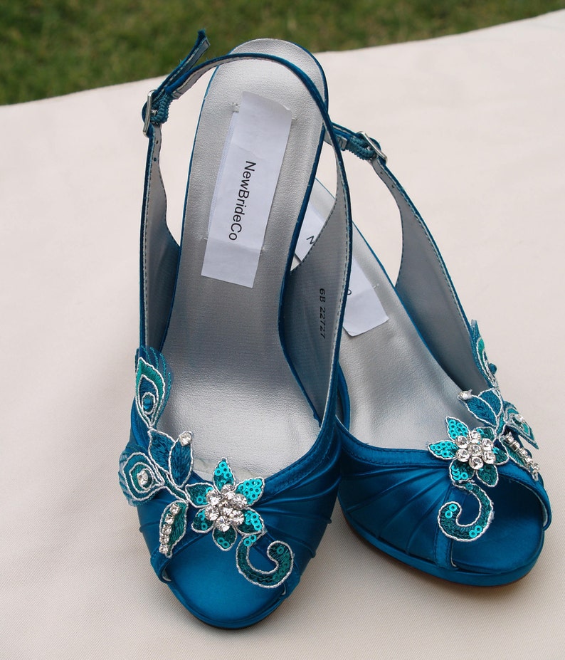 wedding shoes embellished heel