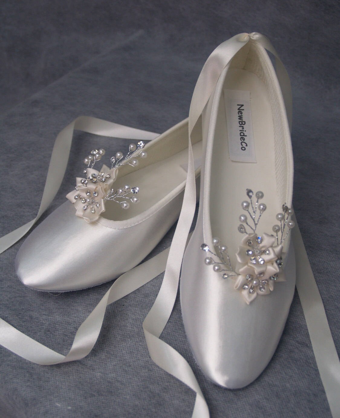 ivory sparkle flats