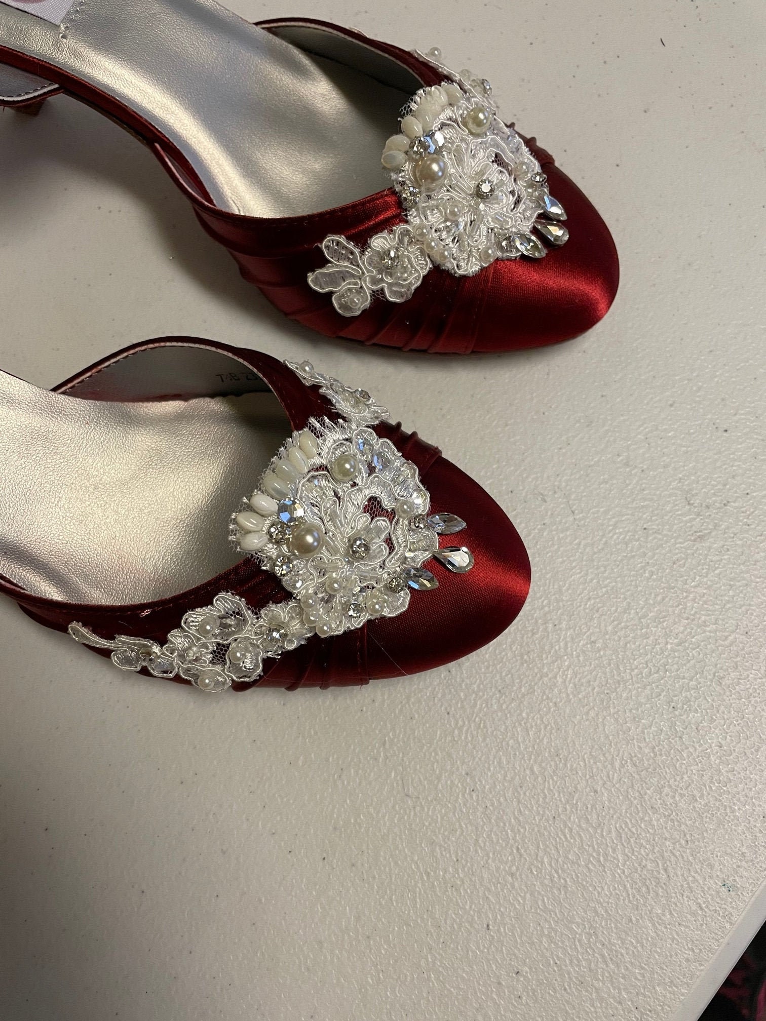 burgundy and gold wedding shoes