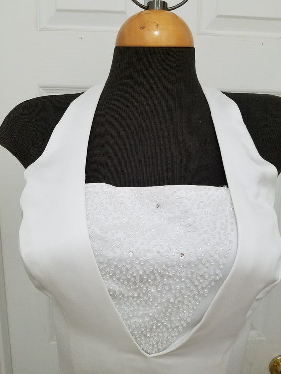 Size 1 halter white dress by Jordan, size 1 halter
