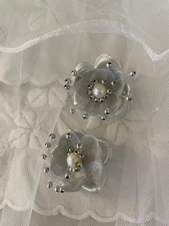 2 Ivory Hair Flowers, Brides Hair Flowers Ivory Plus More Colors