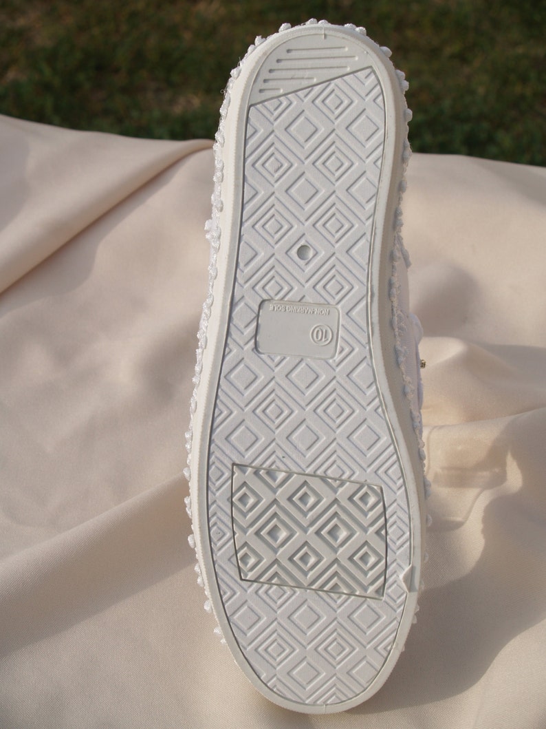 white bridal tennis shoes