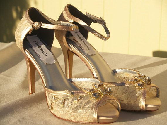 2 inch champagne heels
