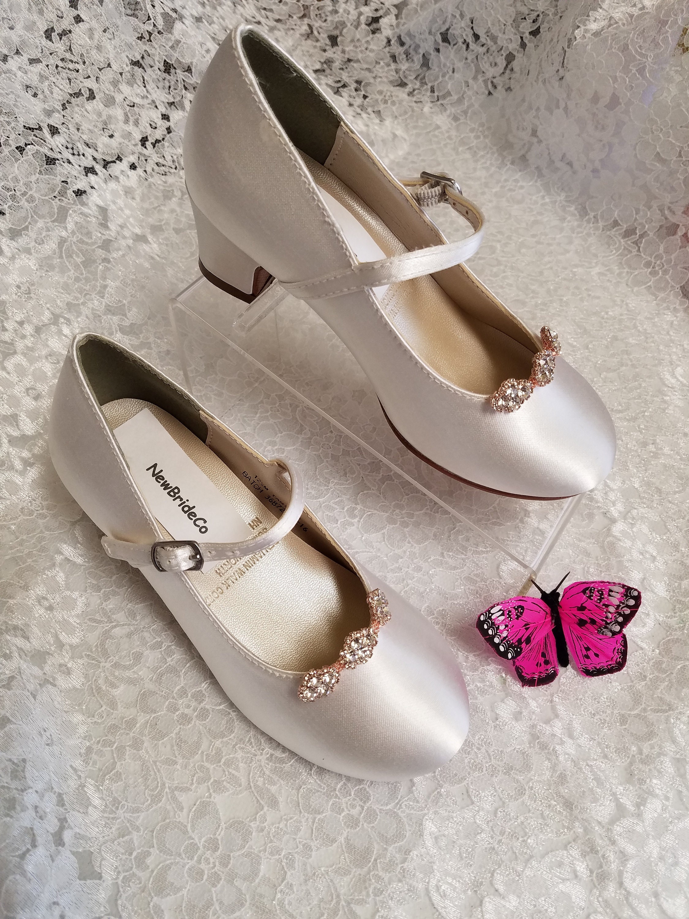 First Holy Communion Girls Shoes with Diamantes Size 3