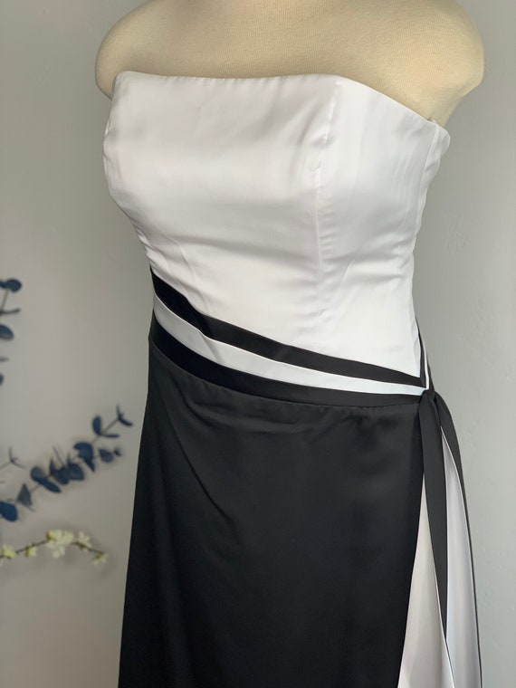 Elegant black and white dresses hotsell