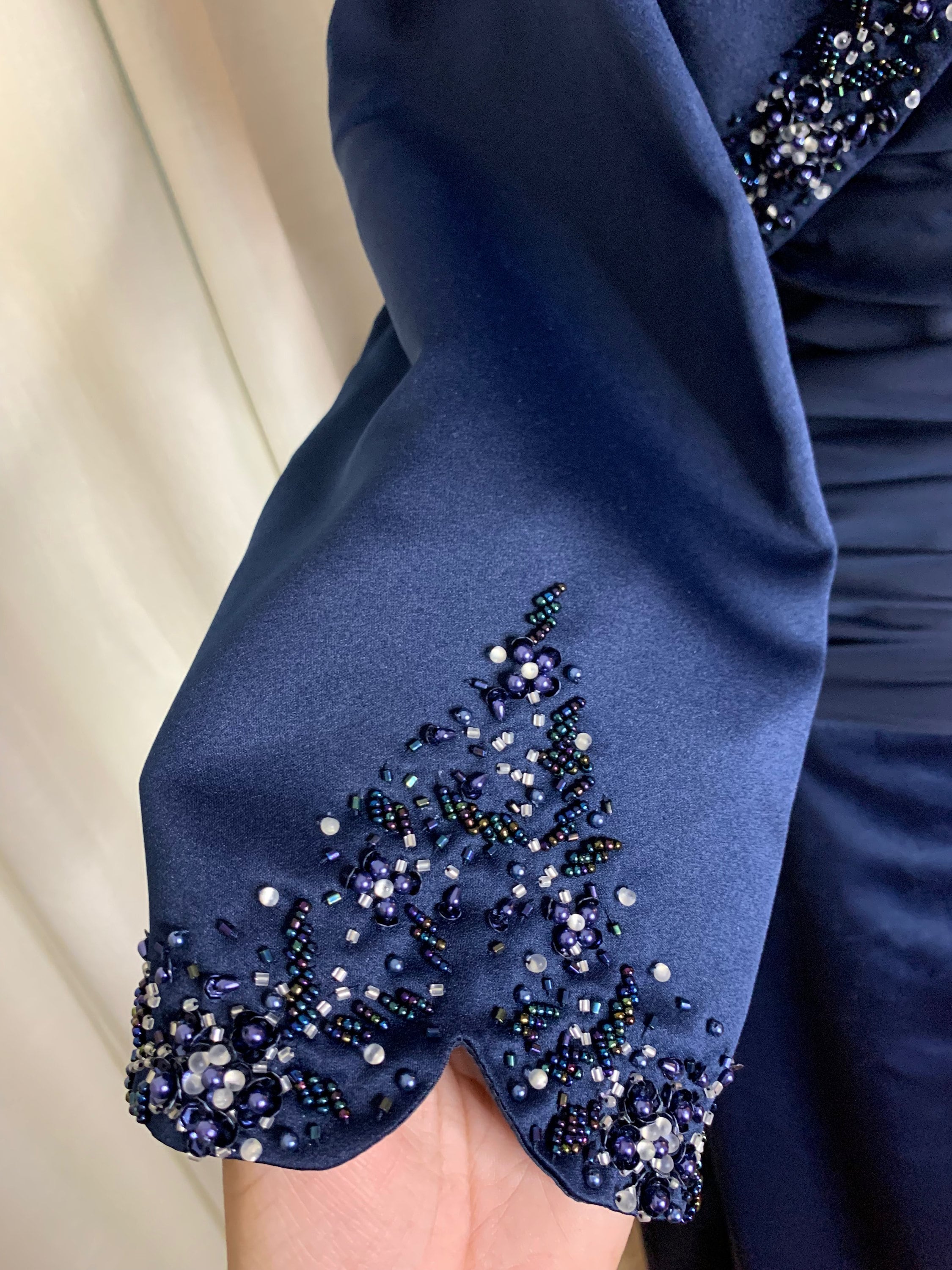 blue dress with bolero Lace Midi And Bolero Dress Set - Blue