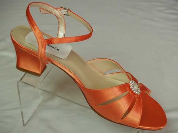 Orange wide width heels cheap