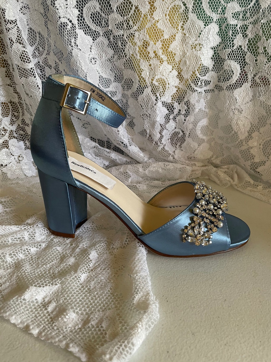 dusty blue heels wedding