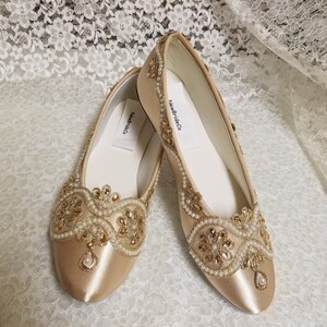 champagne colored flats