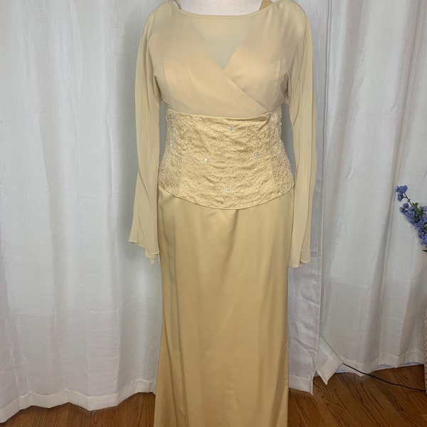 CHIFFON DRESS WITH GOLD DETAILS main image 0