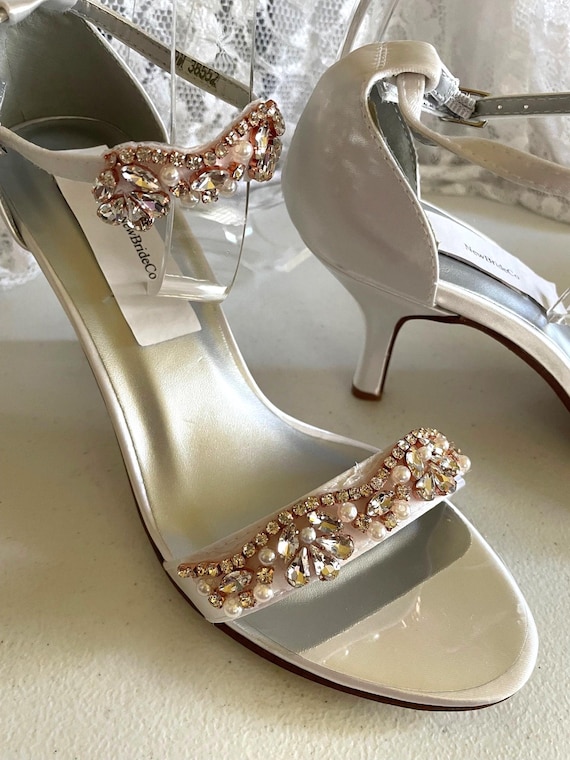 rose gold mid heels