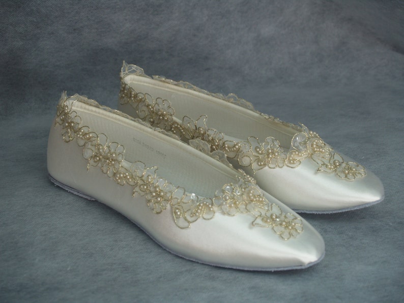 champagne color flat shoes