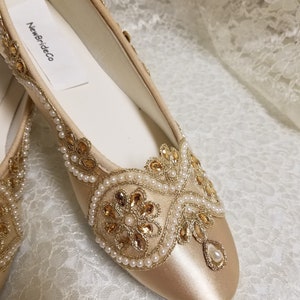 champagne colored flats