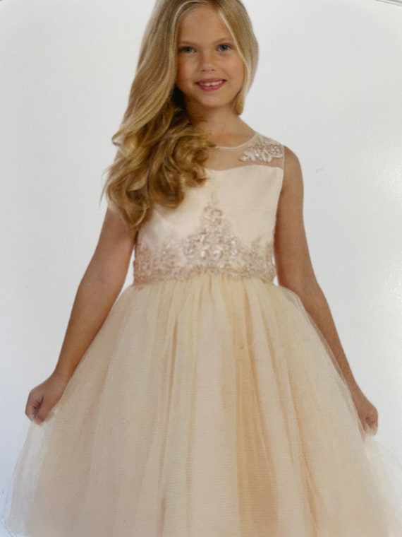 Vestidos nina rosa champagne y rubor falda de vuelo de tul increibles aplicaciones y espalda espectacular vestidos de nina de vuelo rosa rubor y champagne Etsy Mexico