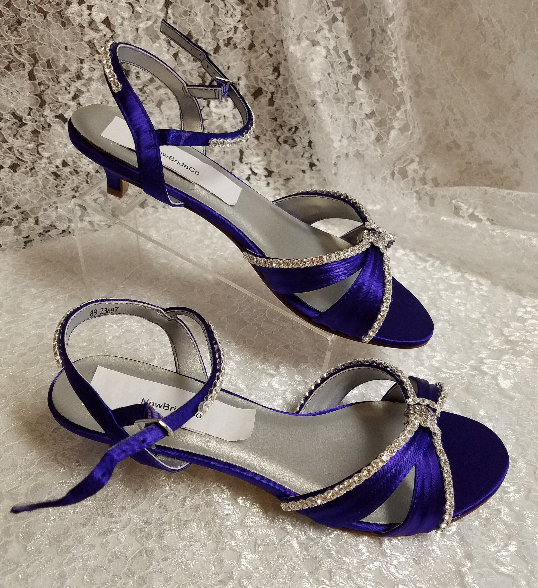 Lilac kitten heel sandals online