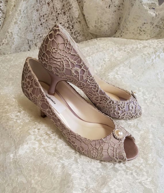 ivory mid heels