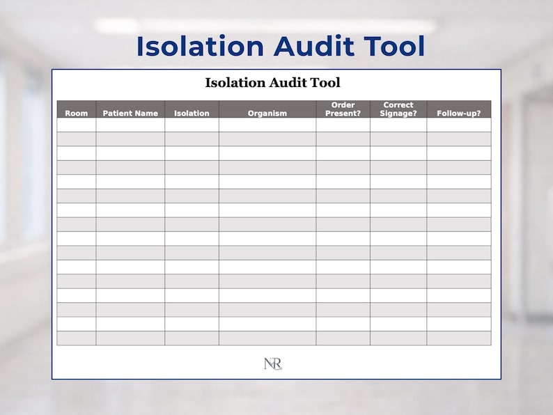 Isolation Checklist.pdf Infection Control Starter Pack | Audit + Rounding Tools | Infection ...