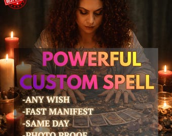 Powerful Custom Spell | Same Day Casting | Manifest What You Desire | Personalized Energy Ritual | Photo Proof | Any Wish, Fast Results