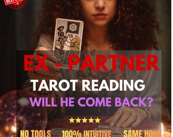 Ex Love Reading, Will My Ex Come Back Tarot, Ex-retour paranormaal lezen, inzicht in verzoening, lezen zonder contact, levering op hetzelfde uur