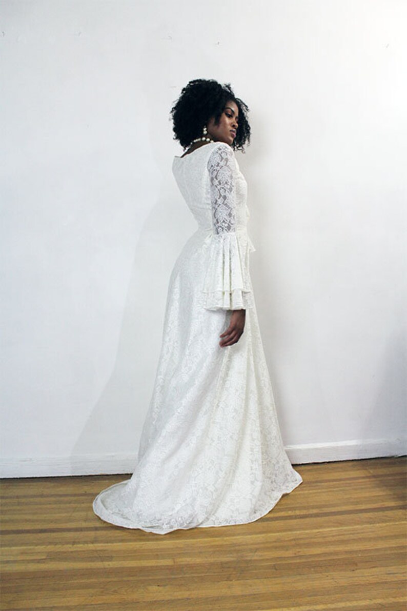 v shape neck gown