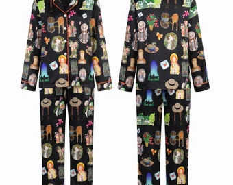 Anne auf Green Gables Satin Pyjama Set | Literarisch inspirierte Nachtwäsche, Damen Lounge PJs