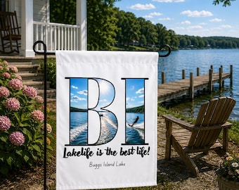 Buggs Island Lakelife pesca sci nautica giardino bandiera decorazione