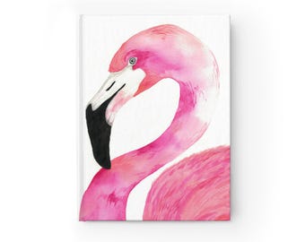 Dziennik akwarelowy Pink Flamingo - linia liniowana
