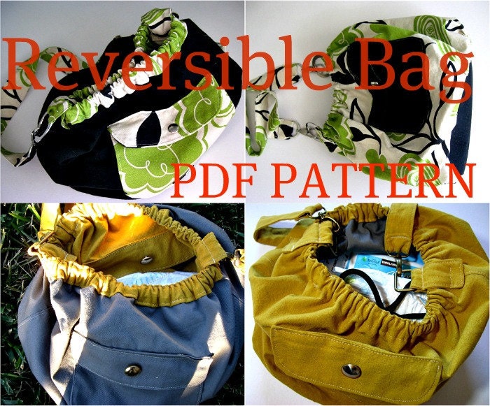 INSTANT DOWNLOAD Reversible Bag PDF Sewing Pattern and Picture Tutorial ...
