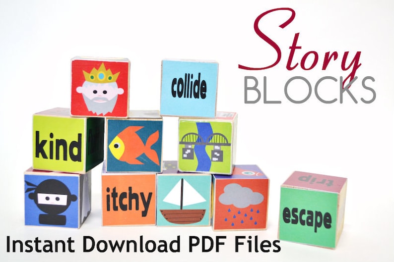 PDF Printable DIY Story Blocks Etsy