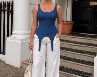 Pinterest Corset ,Rebecca denim corset