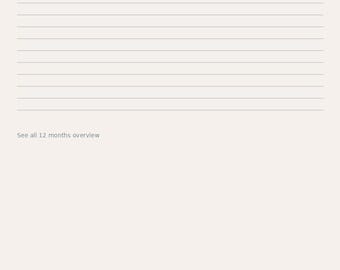 2026 Monthly Calendar Printable | Year at a Glance, Important Dates Tracker (PDF Download)