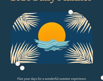 Summer 2026 Daily Planner | Vacation, Fitness, Goals (Digital Download)