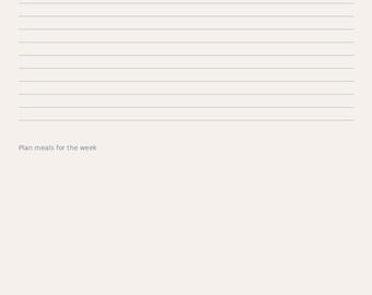 Meal Planning Bundle | Weekly Menu, Grocery List, Recipes (PDF Download)