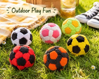 Soft Plush Footbag Hacky Sack Style Kick Ball, Sand Filled Juggling Bean Bag, Outdoor Soccer Toy Gift for Kids Adults