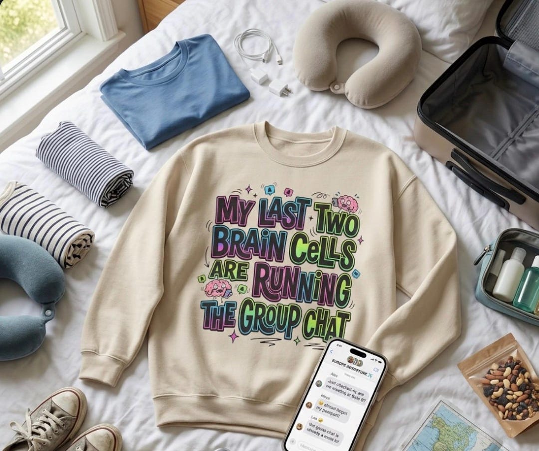 My Last Two Brain Cells Are Running the Group Chat Sweatshirt | Funny ...