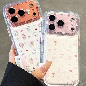 Miffy Hello Kitty Leather Texture Phone Case / iPhone 17 Pro Max Case / iPhone 17 Pro Case / iPhone 17 Case image 1