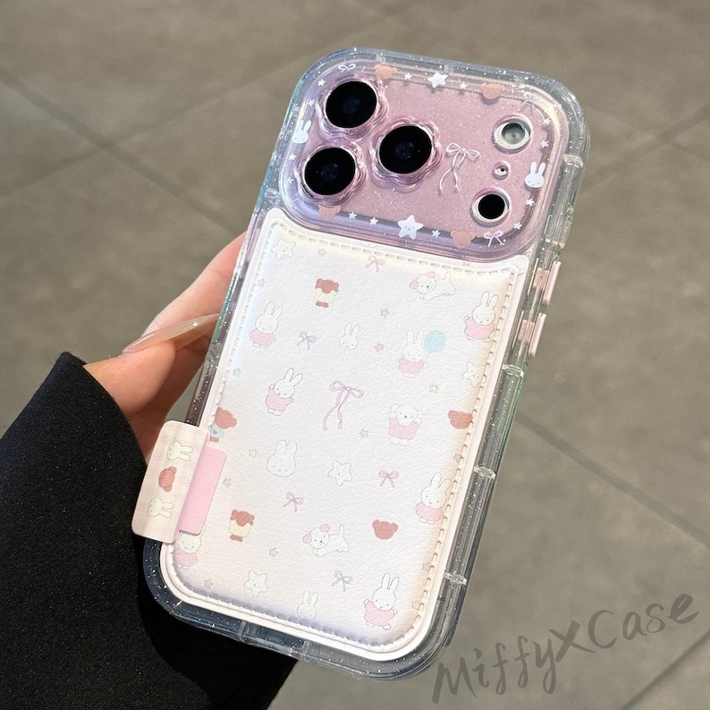 Miffy Hello Kitty Leather Texture Phone Case / iPhone 17 Pro Max Case / iPhone 17 Pro Case / iPhone 17 Case image 4