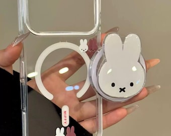 Funda minimalista Miffy MagSafe para teléfono / Funda para iPhone 17 Pro Max / Soporte magnético para teléfono / Funda para iPhone 17 Pro / Funda para iPhone 17