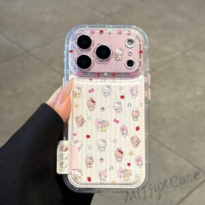 Miffy Hello Kitty Leather Texture Phone Case / iPhone 17 Pro Max Case / iPhone 17 Pro Case / iPhone 17 Case Hello Kitty