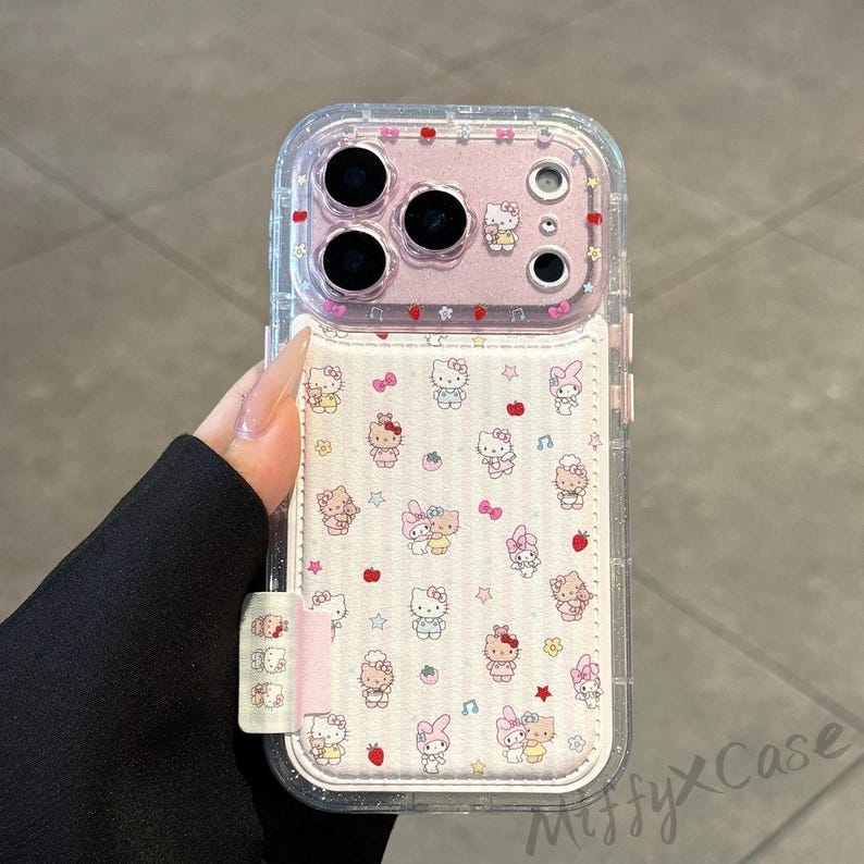 Miffy Hello Kitty Leather Texture Phone Case / iPhone 17 Pro Max Case / iPhone 17 Pro Case / iPhone 17 Case Hello Kitty