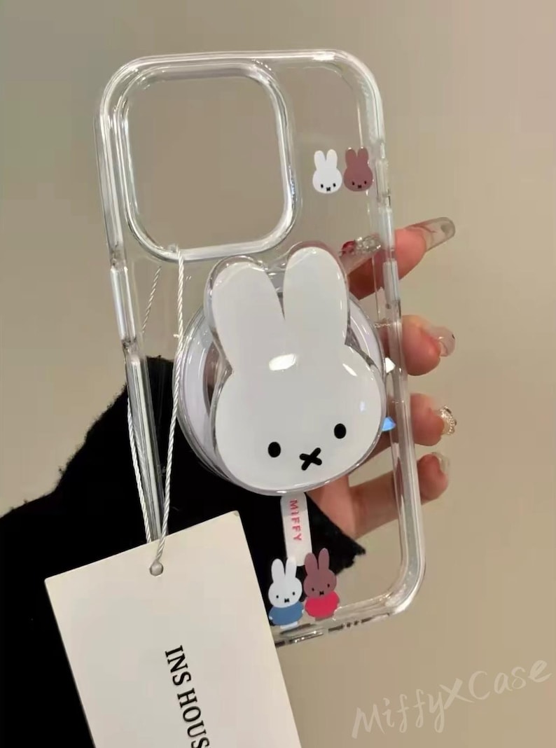 Miffy Minimalistische MagSafe Handyhülle / iPhone 17 Pro Max Hülle / Magnetischer Handyständer / iPhone 17 Pro Hülle / iPhone 17 Hülle MagSafe Case+Stand
