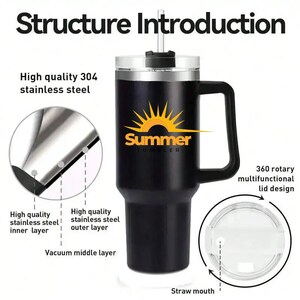 K&ouml;nnte beinhalten: Eine wei&szlig;e Keramik-Tasse mit schwarzem Henkel und dem Text "But First, Coffee" in schwarzer, handschriftlicher Schrift. Die Tasse steht auf einer wei&szlig;en Oberfl&auml;che.