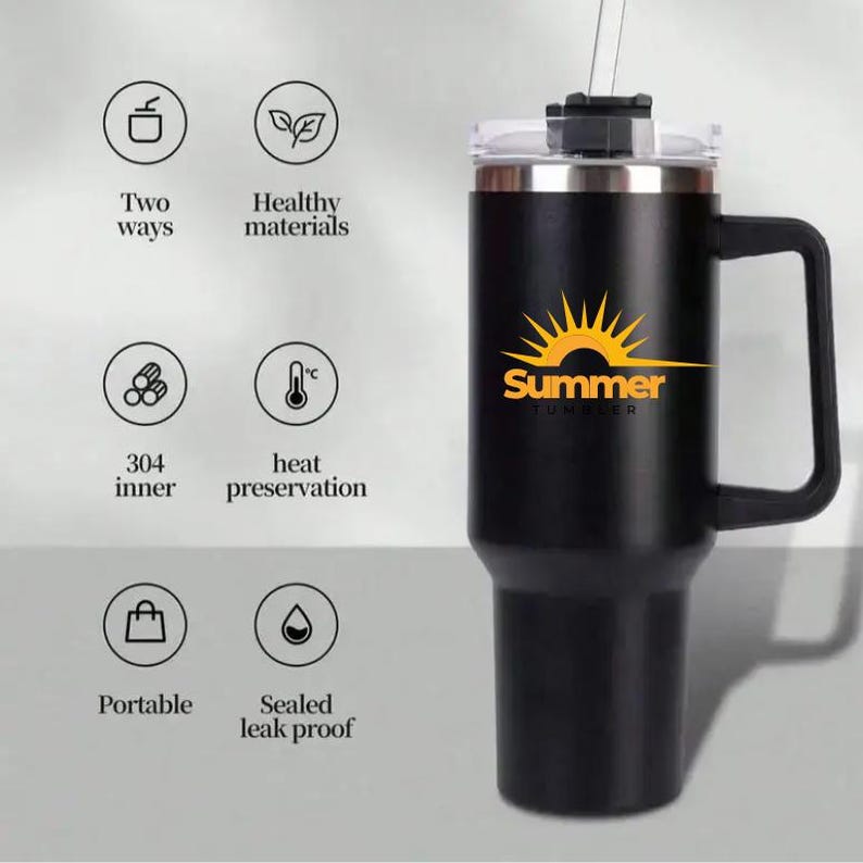 Horror Icons Stanley Tumbler 20oz 40oz – Engraved Halloween Cup, Insulated Travel Mug with Handle, Spooky Gift for Him Her Bild 5