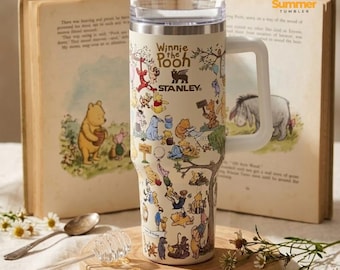 Winnie The Pooh 40oz Tumbler Cup – Classic Inspired Metal Insulated Mug, Cute Gift for Fans, Large Drinkware